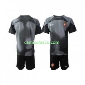 Camisolas de futebol Portugal Guarda Redes Criança Equipamento Principal 2022 Manga Curta